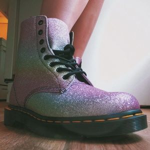 pastel glitter doc martens